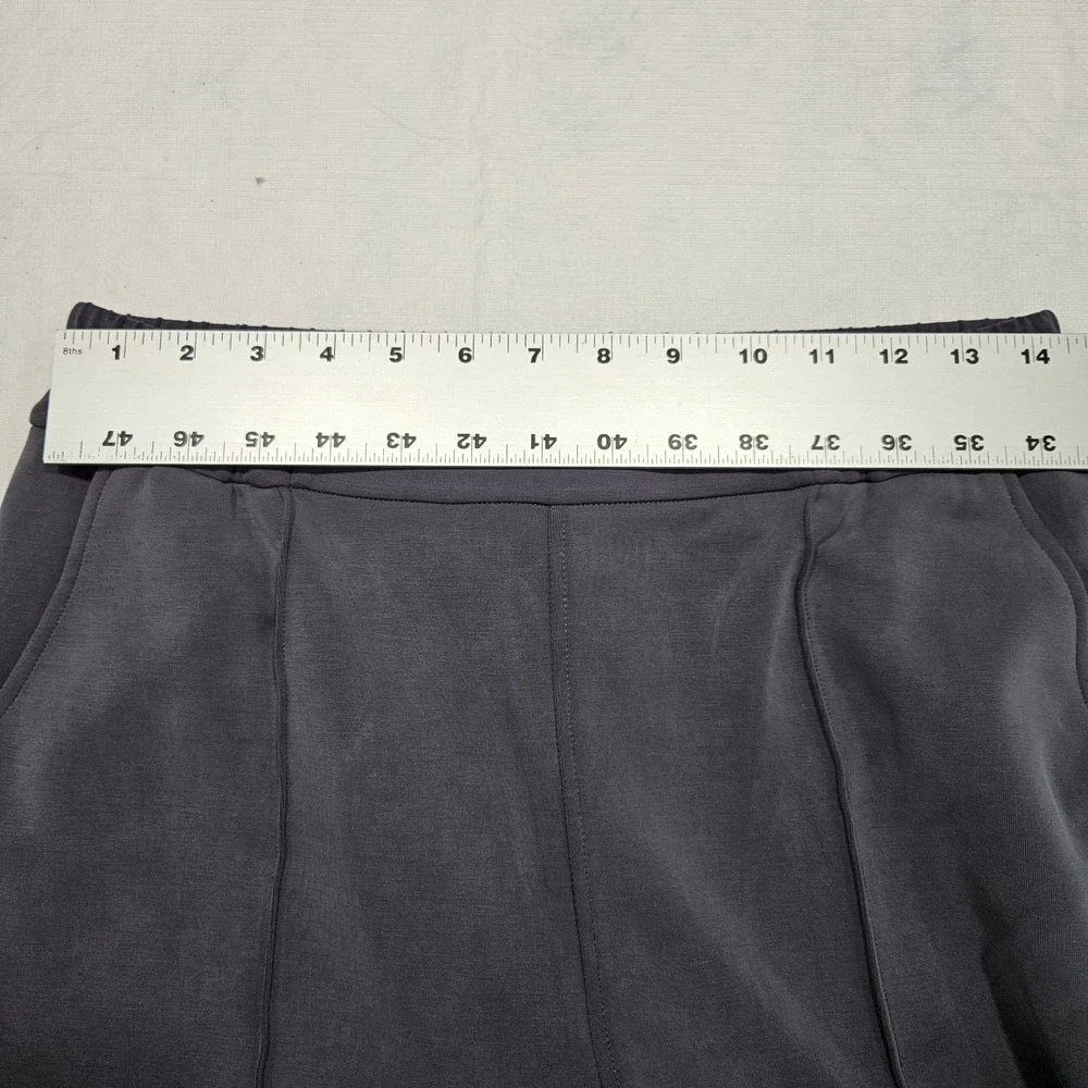 G4free Wide‎ Leg Lounge Pants Charcoal Gray Elastic Waist Comfort Size M